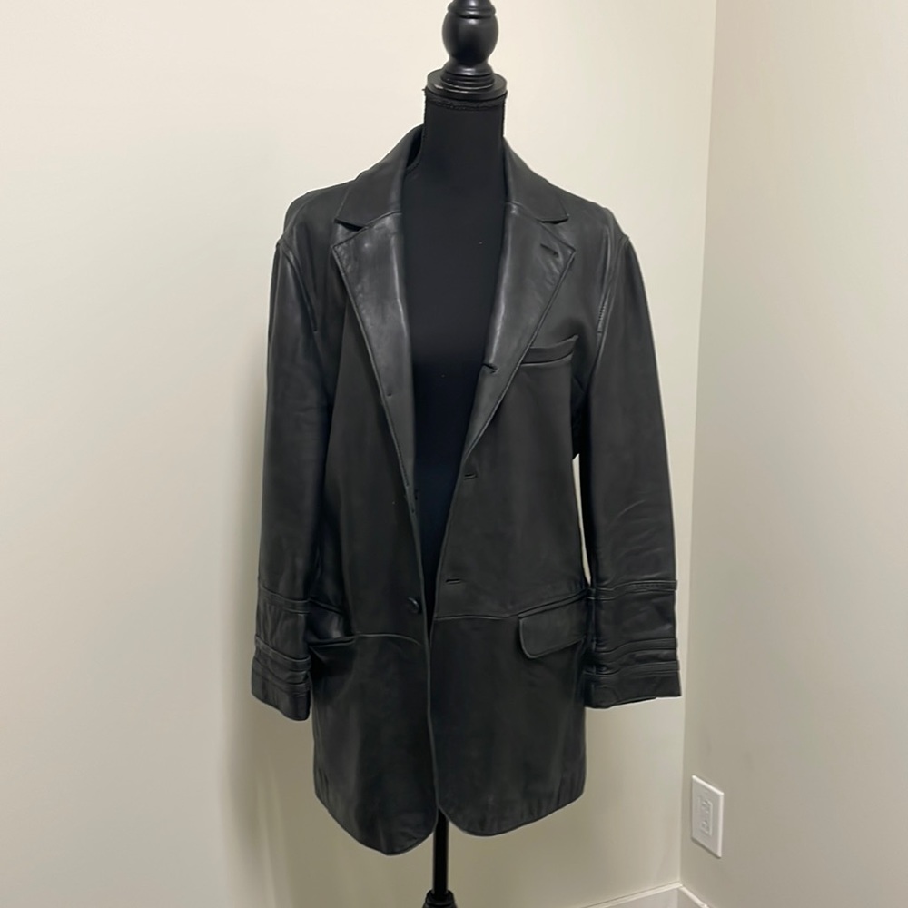 Armani exchange new blazer leather jacket mens
